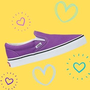 Vans Classic Slip-on Dewberry Purple White Black Men's Size 10